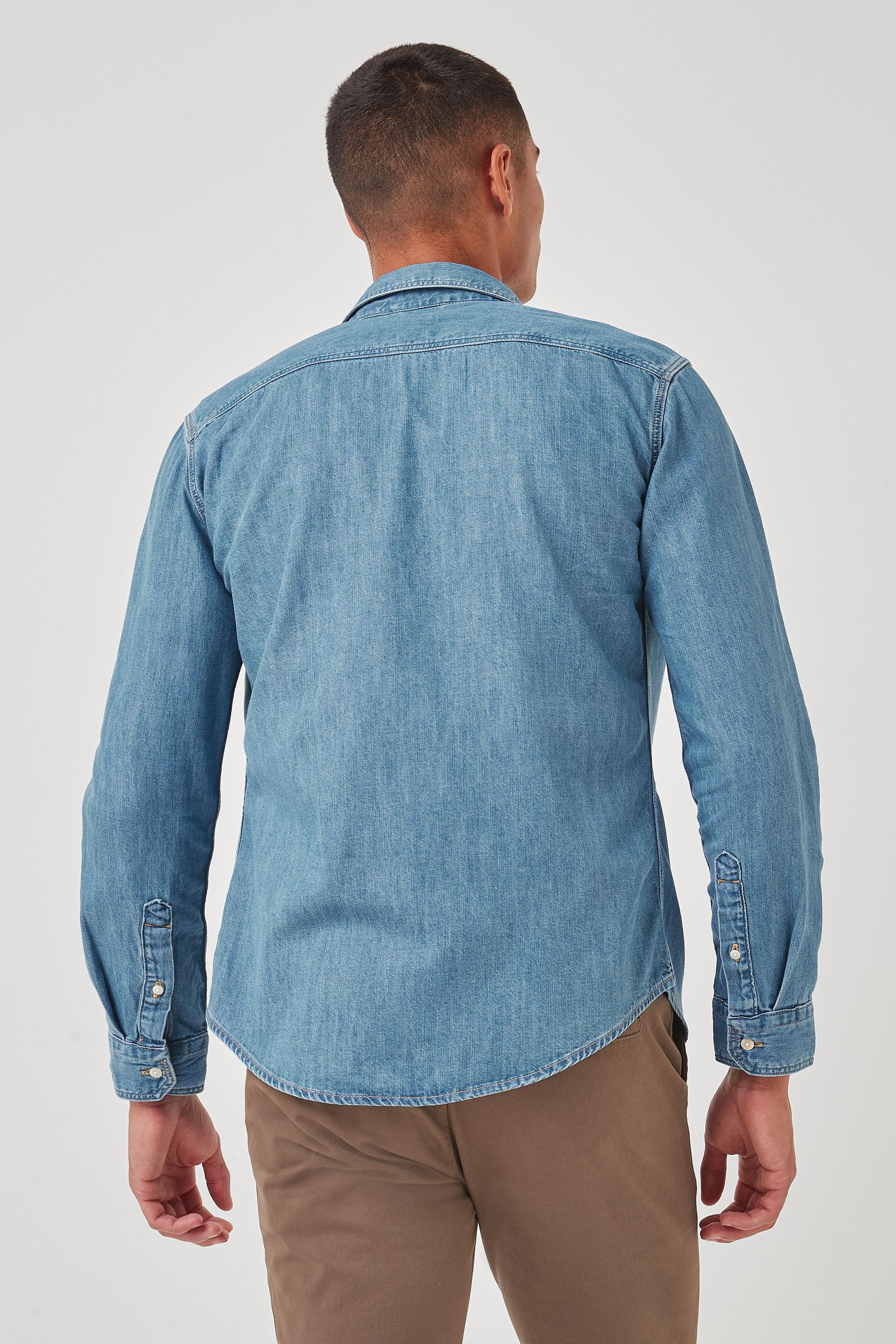 Buy Levi s Denim Light Wash Sunset 1 Pocket Slim Fit Shirt from Next Luxembourg