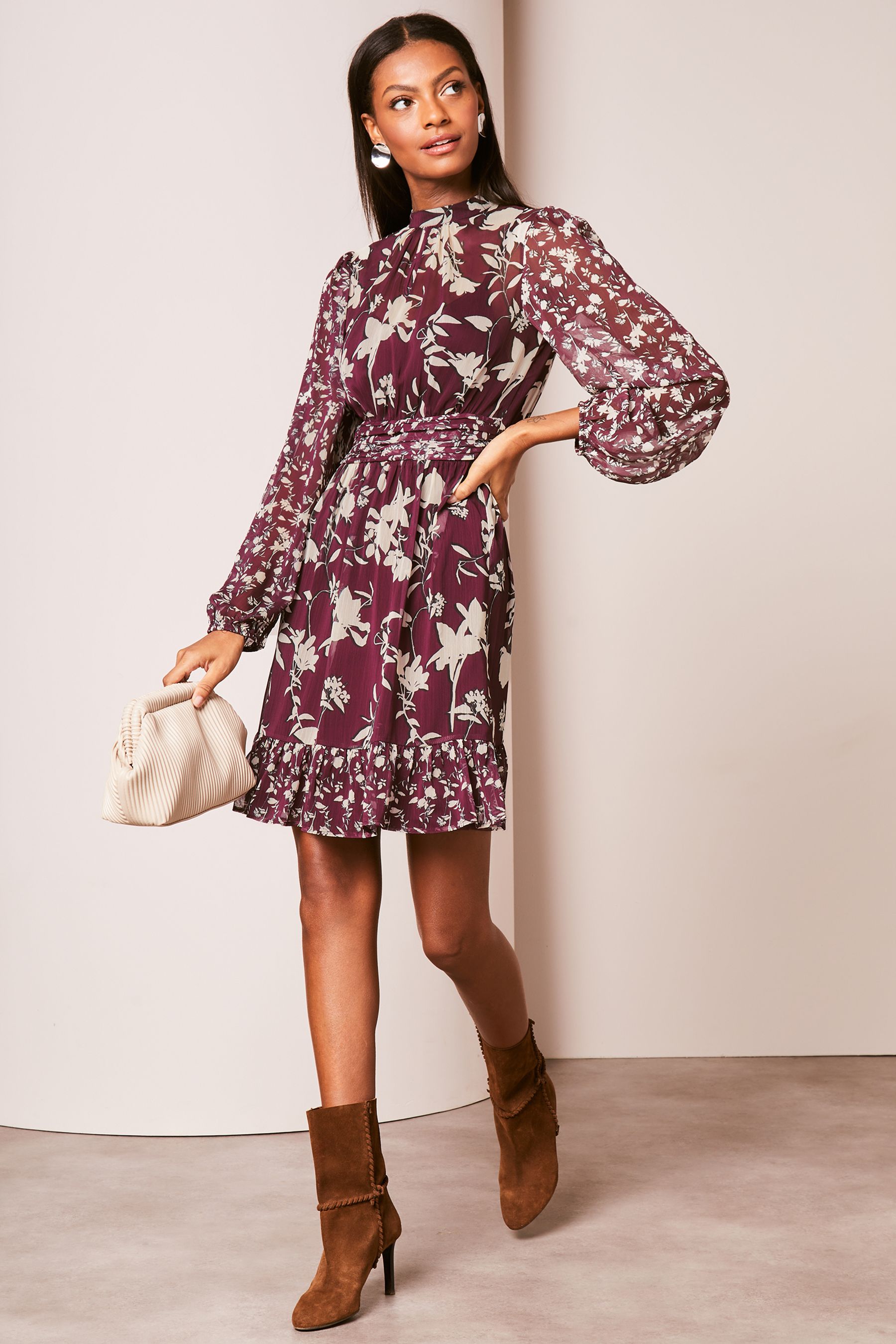 Lipsy carrie print deals balloon shift dress