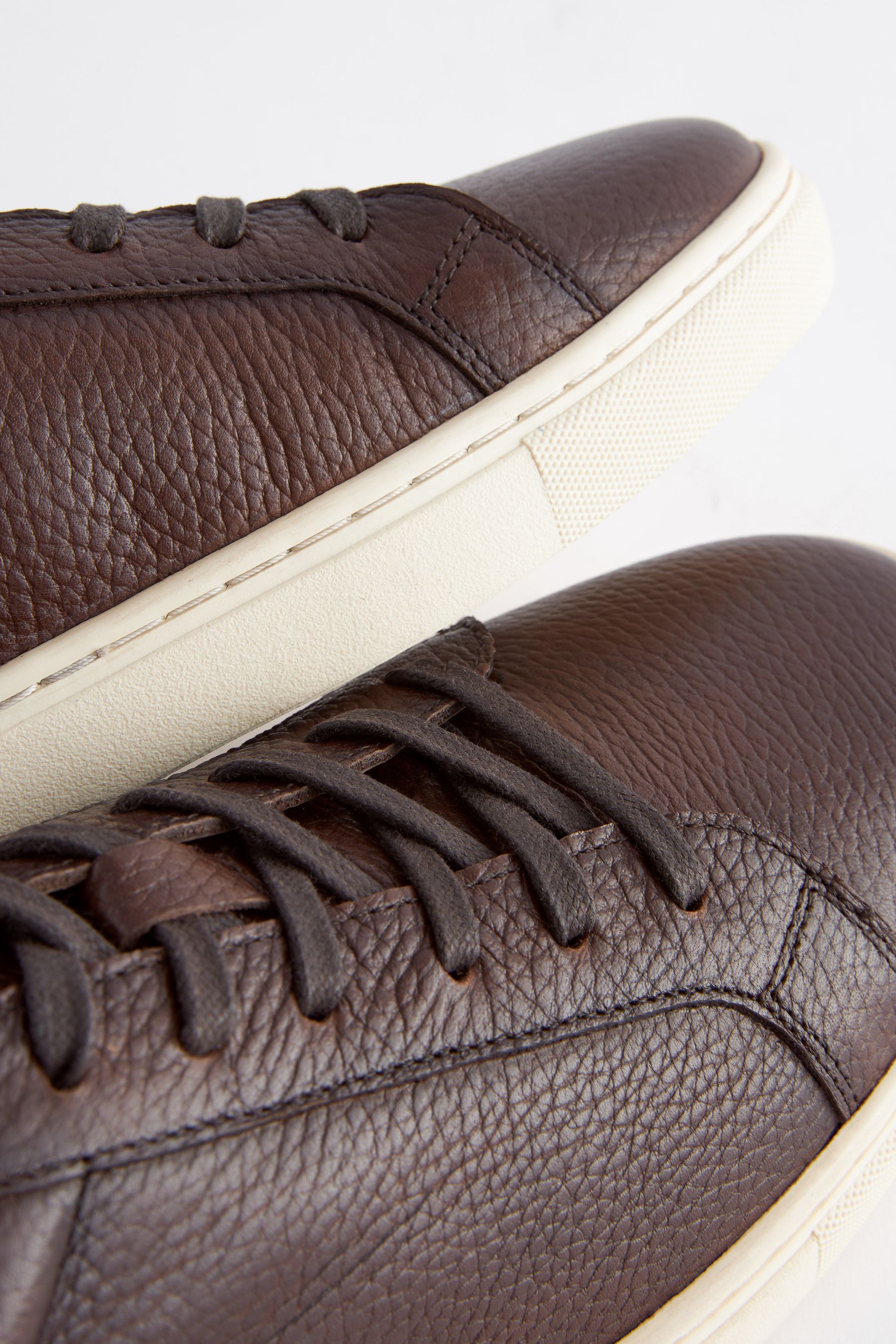 Brown Leather Trainers