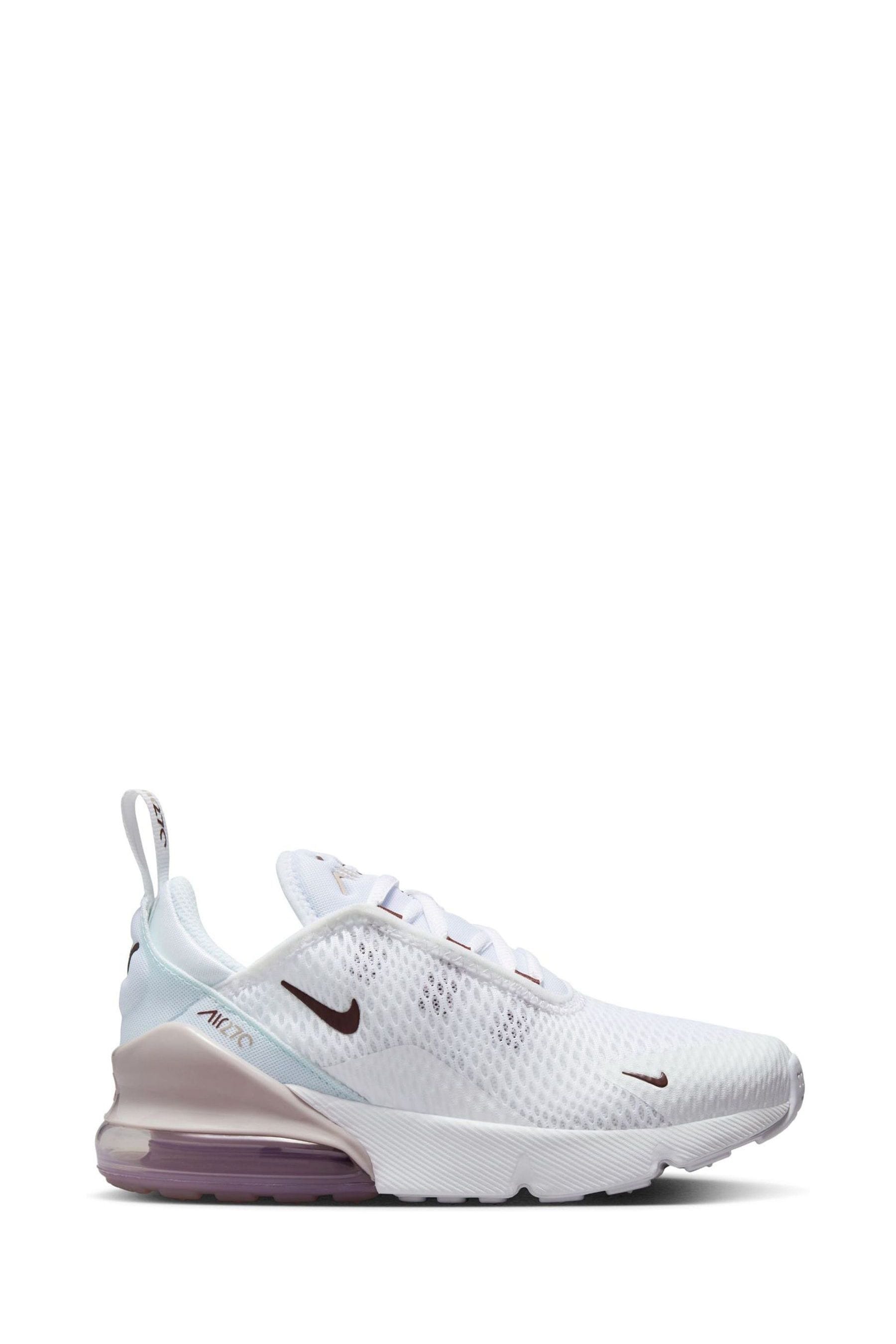 Buy Nike White Pink Air Max 270 Junior Trainers from Next Malta