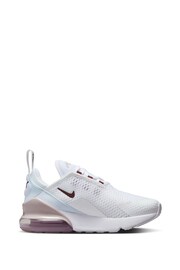 Nike White/Pink Air Max 270 Junior Trainers - Image 4 of 10