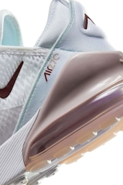 Nike White/Pink Air Max 270 Junior Trainers - Image 9 of 10