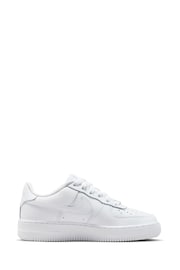 Nike White Air Force 1 Youth Trainers - Image 5 of 13