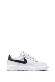 Nike White/Black Junior Air Force 1 Low EasyOn Trainers - Image 1 of 11