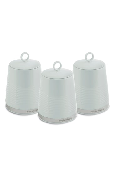 Morphy Richards Set of 3 Green Dune Canisters