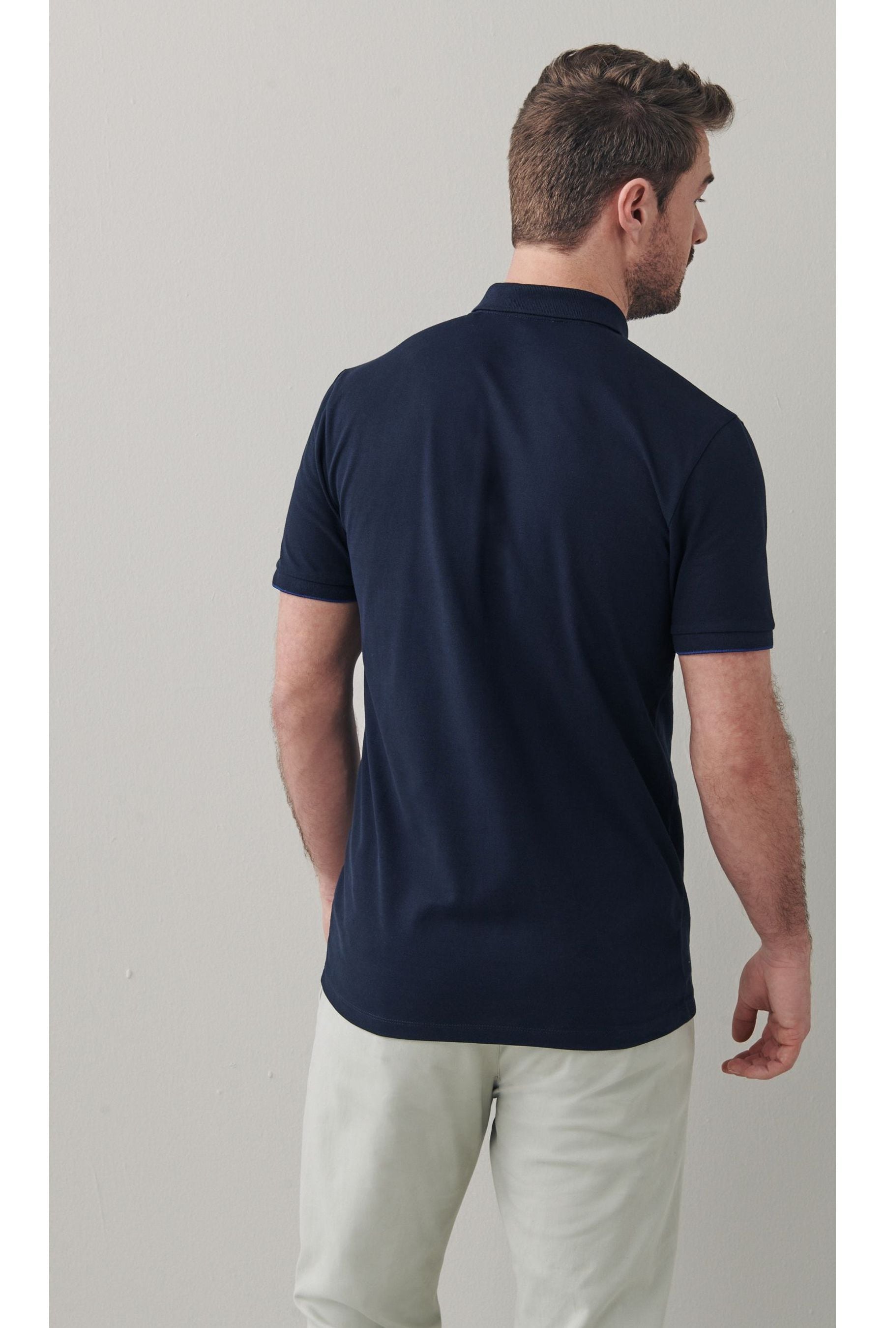 Light Stone Slim Tapered Stretch Chino Trousers