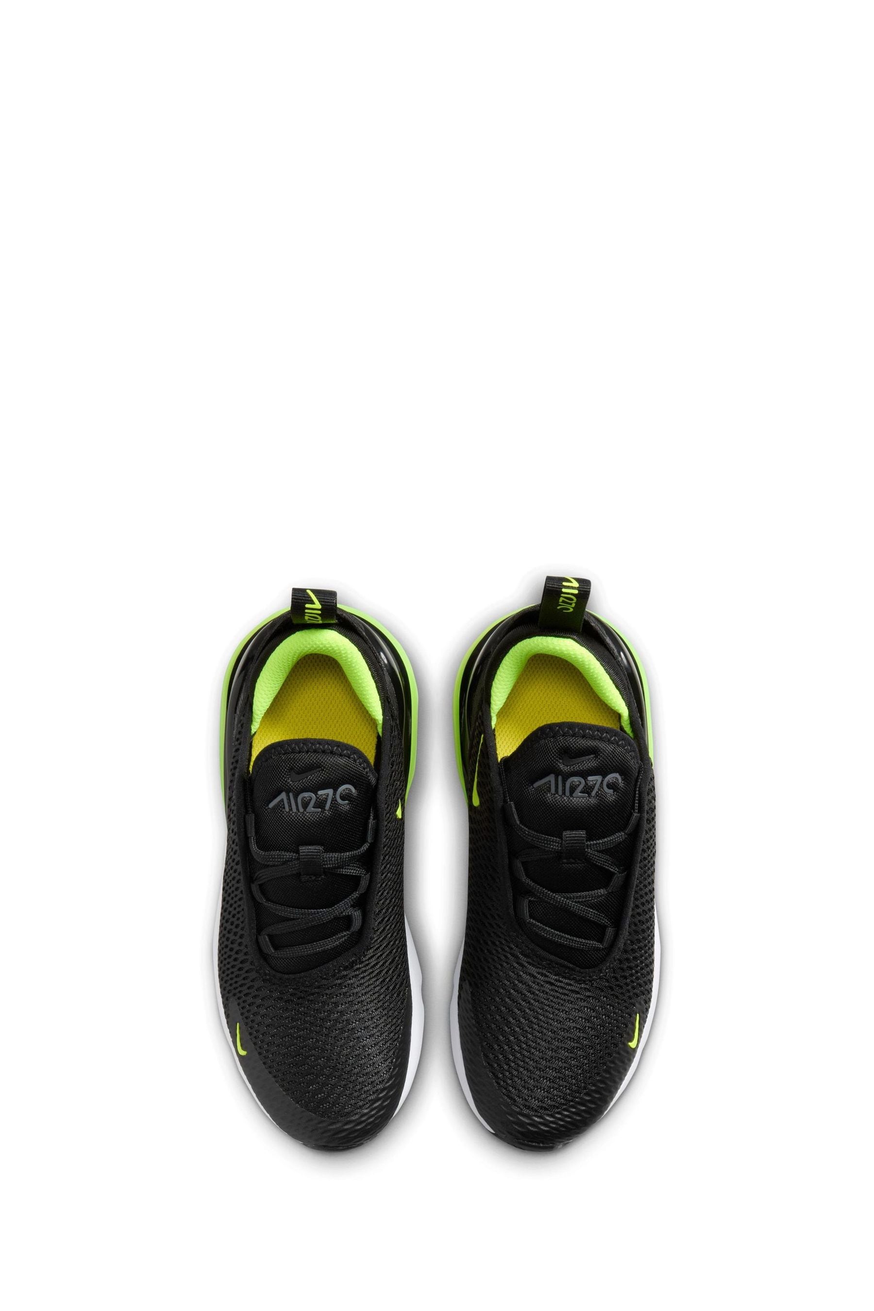 Nike Black Lime Junior Air Max 270 Trainers