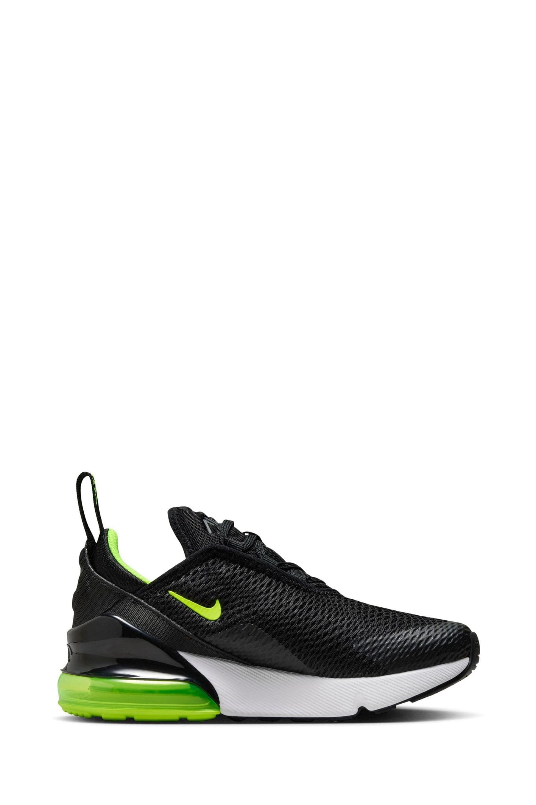 Nike Black Lime Junior Air Max 270 Trainers