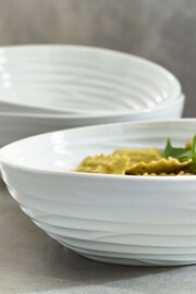 Set of 4 White Large Malvern Organic Shaped Pasta Bowls - Image 4 of 6