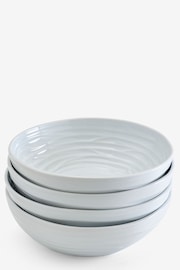 Set of 4 White Large Malvern Organic Shaped Pasta Bowls - Image 6 of 6
