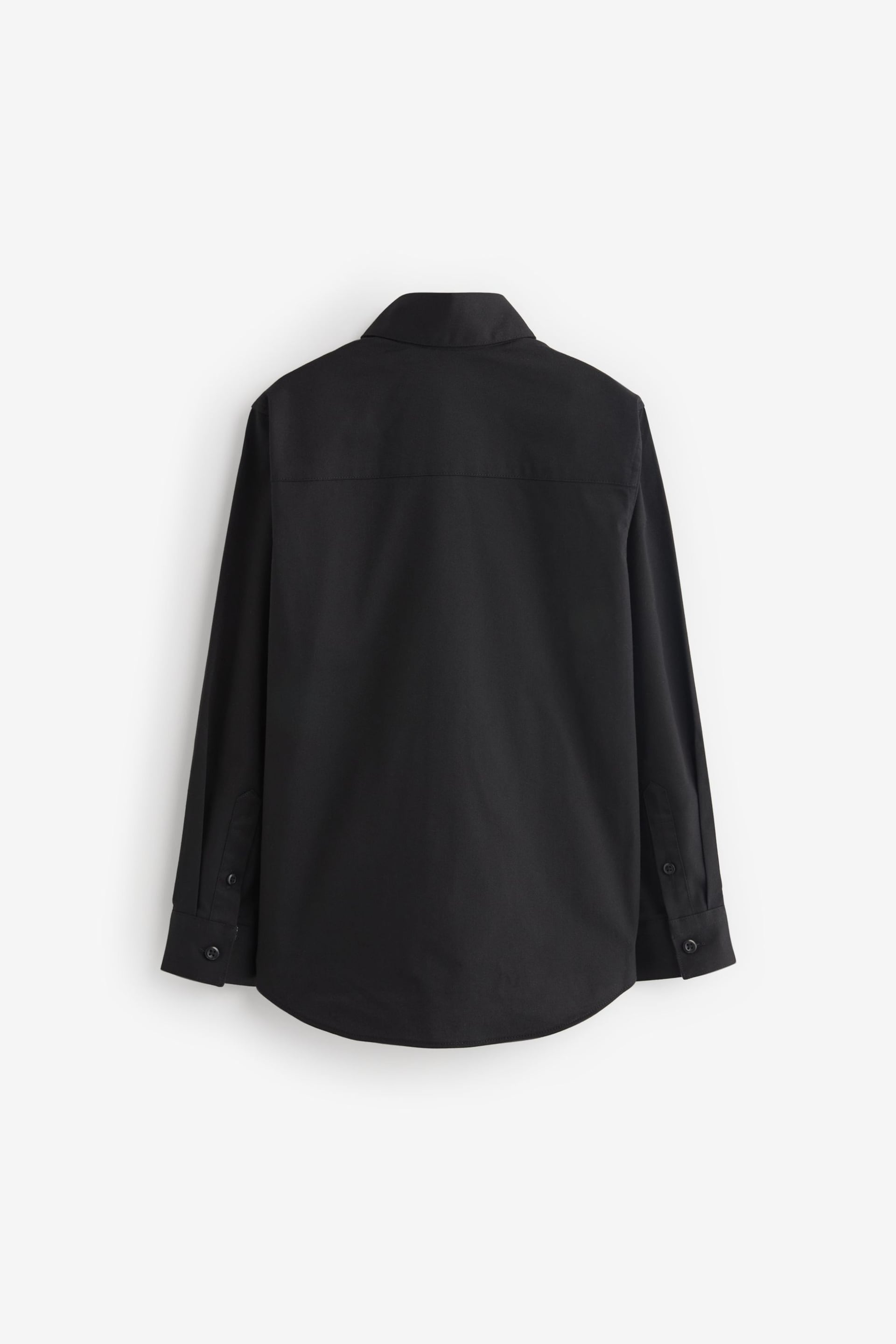 Black Long Sleeve Smart Trimmed Shirt (3-16yrs) - Image 3 of 3