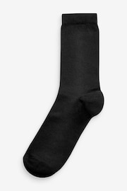 Black Soft Viscose Ankle Socks 3 Pack - Image 3 of 4