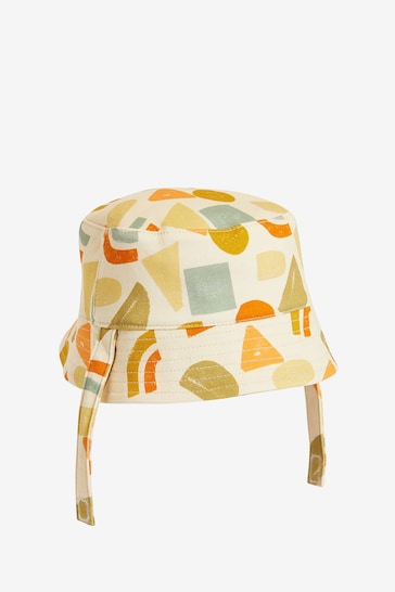 Neutral Reversible Baby Bucket Hat (0mths-2yrs)