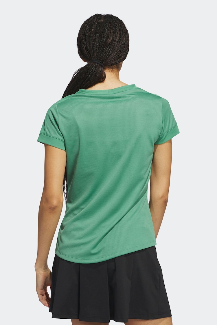 adidas Golf Green Ultimate365 Rib Mix T-Shirt - Image 2 of 8