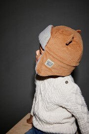 Neutral Corduroy Bear Trapper Hat (3mths-6yrs) - Image 3 of 4