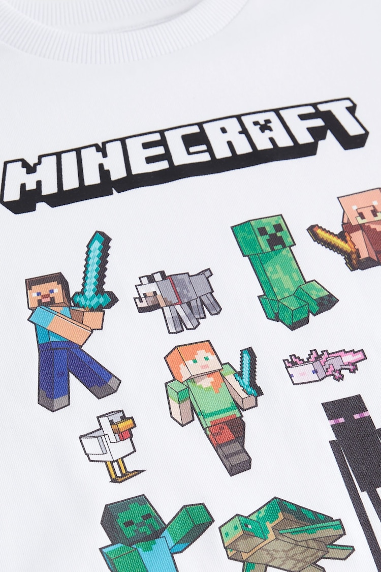 White Character 100% Cotton Minecraft Licensed T-Shirt (3-16yrs) - Image 3 of 3