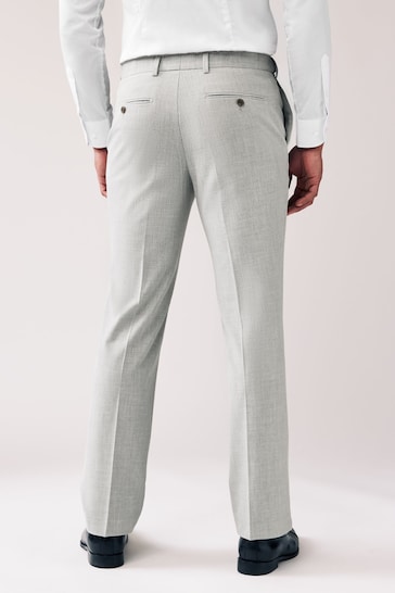 Light Grey Regular Fit Motionflex Stretch Suit Trousers