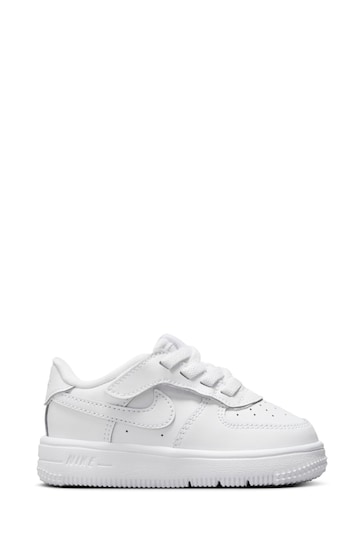 Nike White Infant Air Force 1 Mid EasyOn Trainers