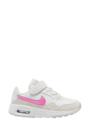 Nike White/Pink Junior Air Max SC Trainers - Image 1 of 3