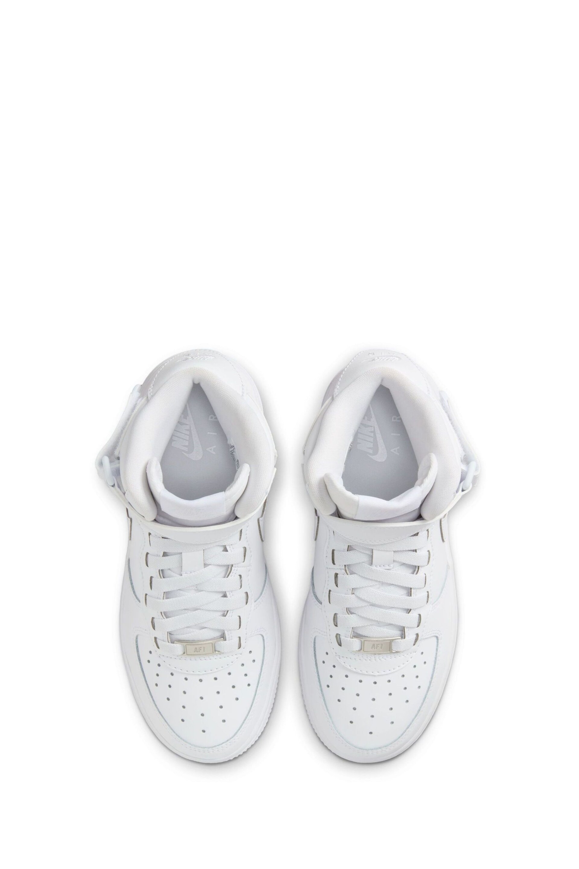 Nike White Youth Air Force 1 Mid EasyOn Trainers - Image 13 of 13