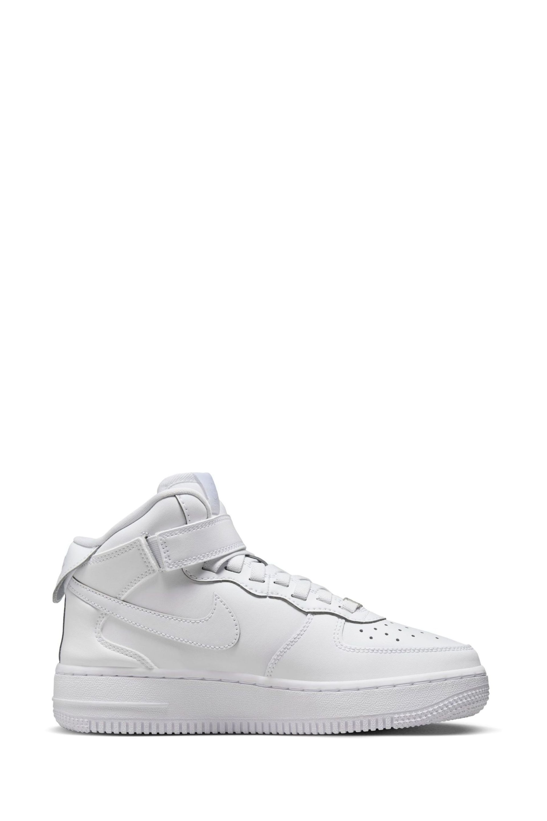 Nike White Youth Air Force 1 Mid EasyOn Trainers - Image 4 of 13