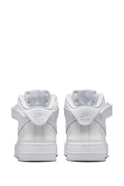 Nike White Youth Air Force 1 Mid EasyOn Trainers - Image 7 of 13