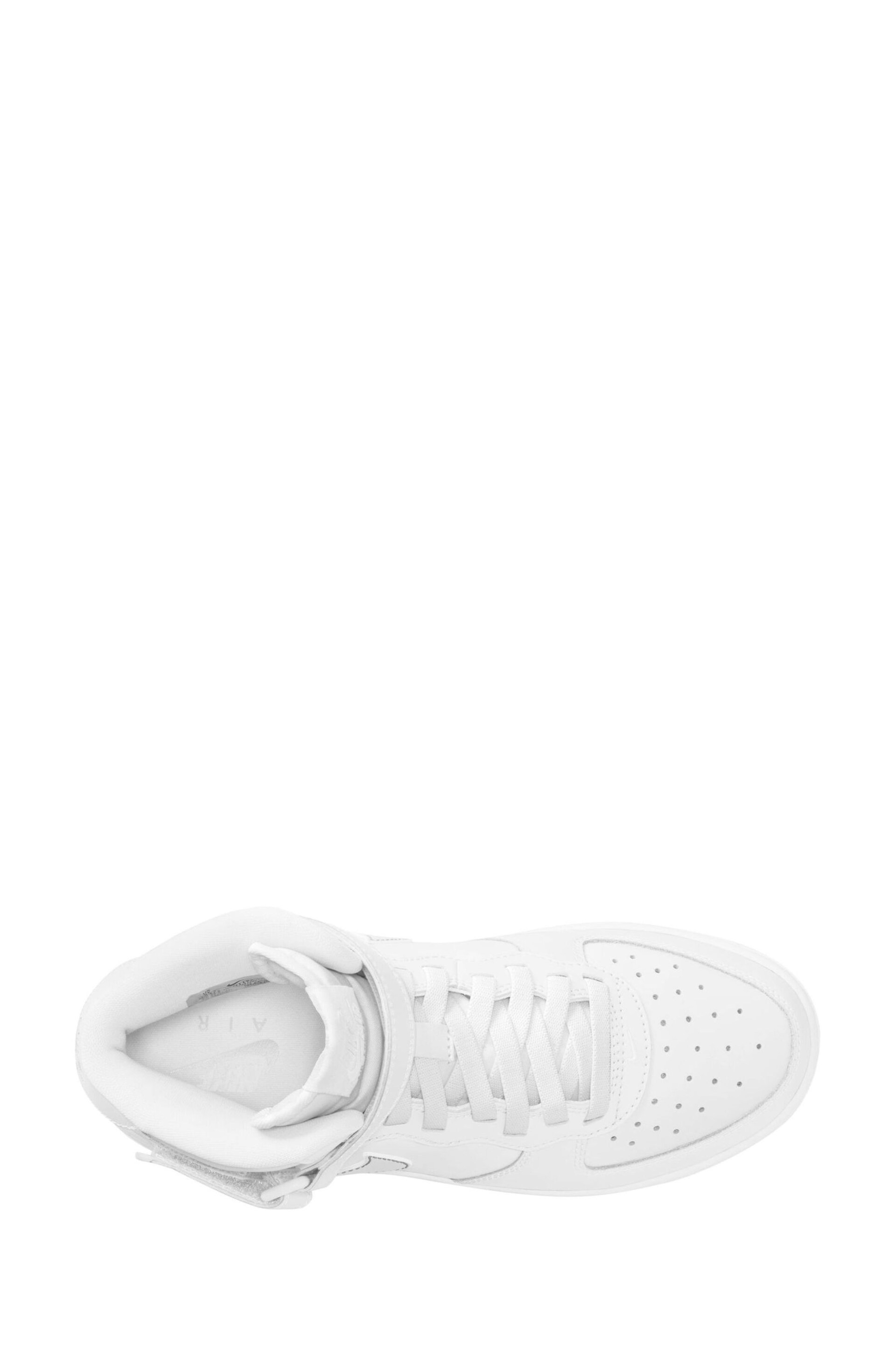 Nike White Youth Air Force 1 Mid EasyOn Trainers - Image 8 of 13