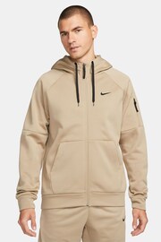 Nike Khaki Therma-FIT Zip Up Training Hoodie - Image 1 of 13