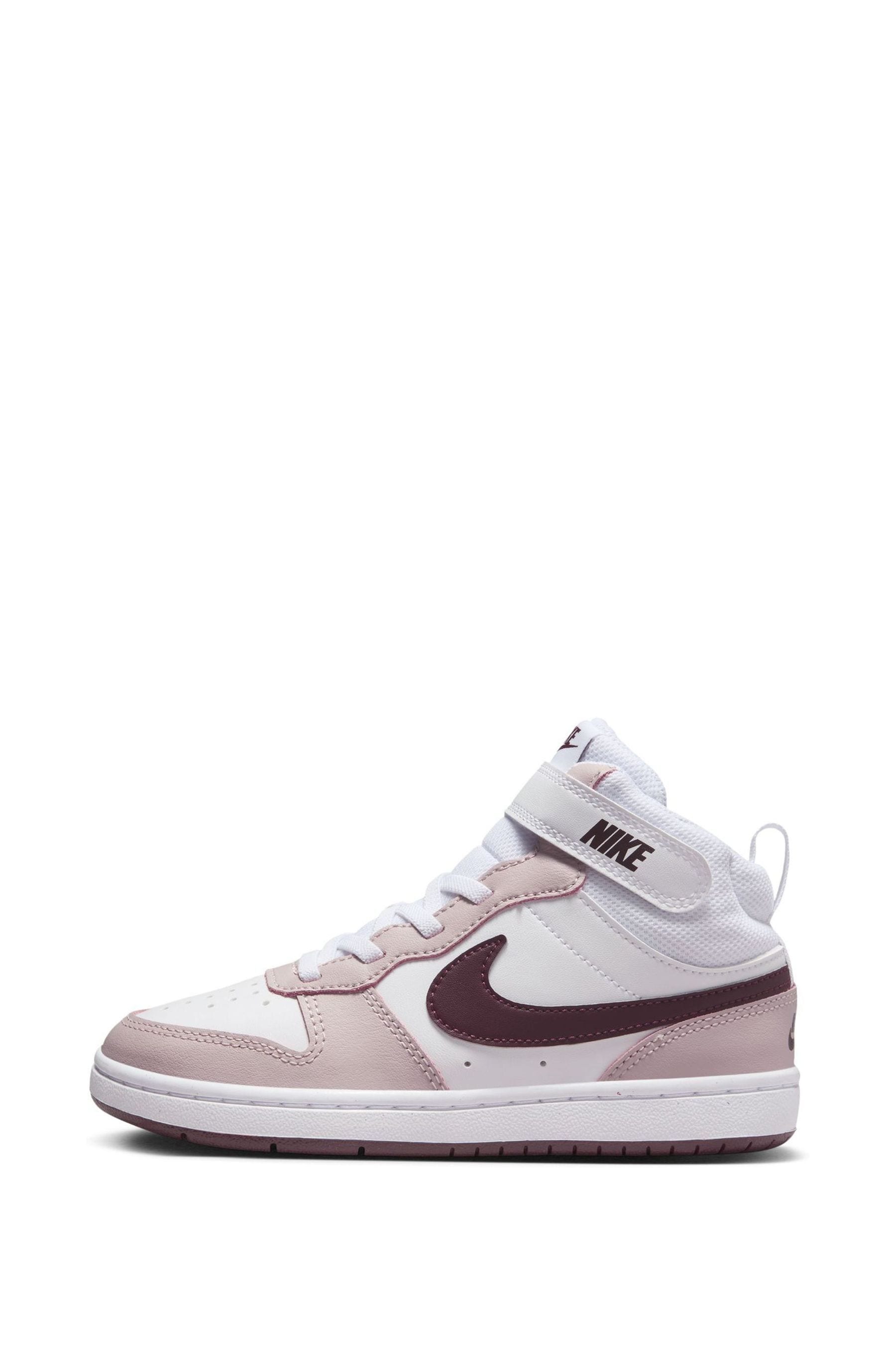 Buy Nike Natural Junior Court Borough Mid Trainers from Next Luxembourg