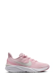 Nike Pale Pink Youth Star Runner 4 Trainers - Image 1 of 9