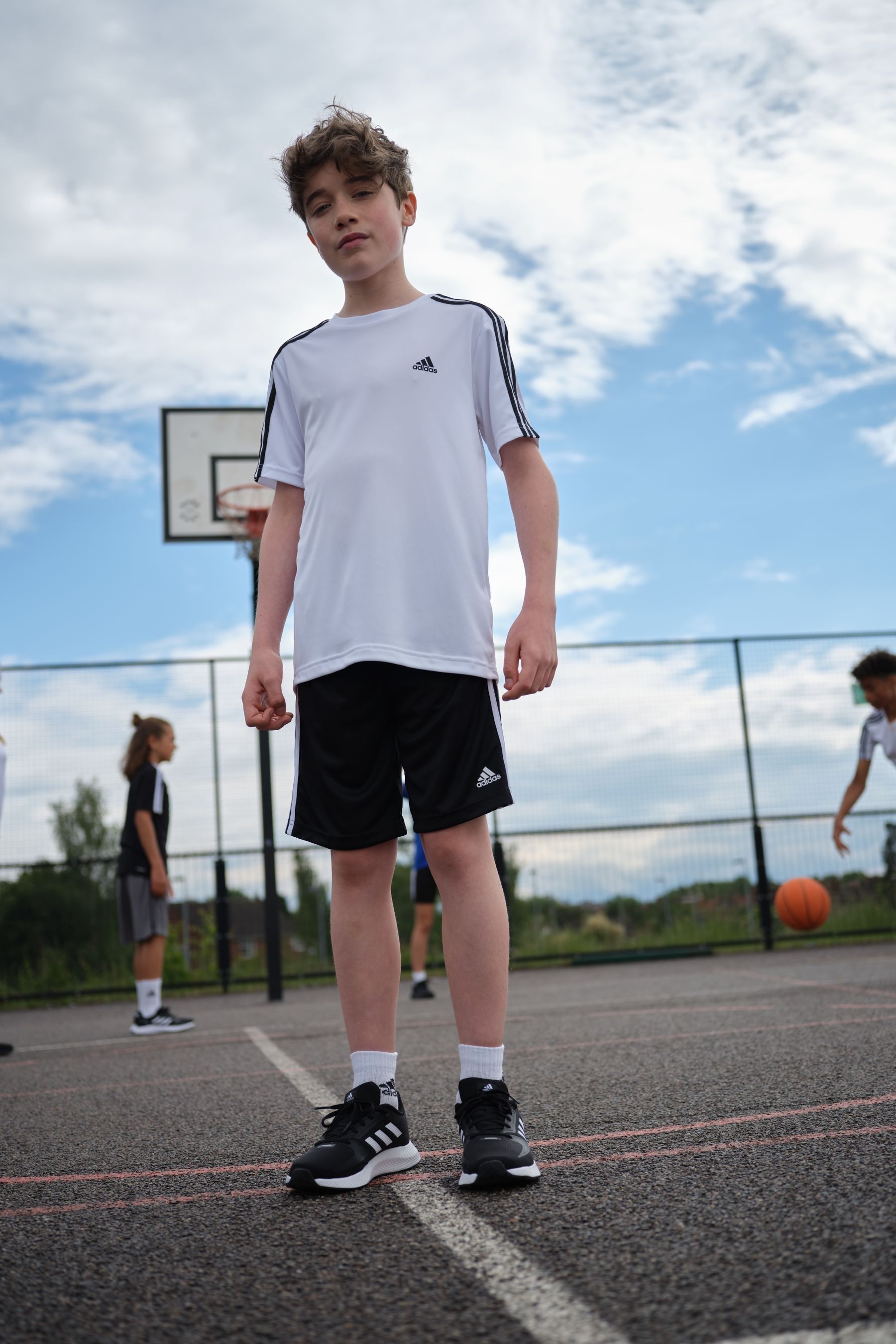 adidas White Sportswear Designed To Move T Shirt And Shorts Set