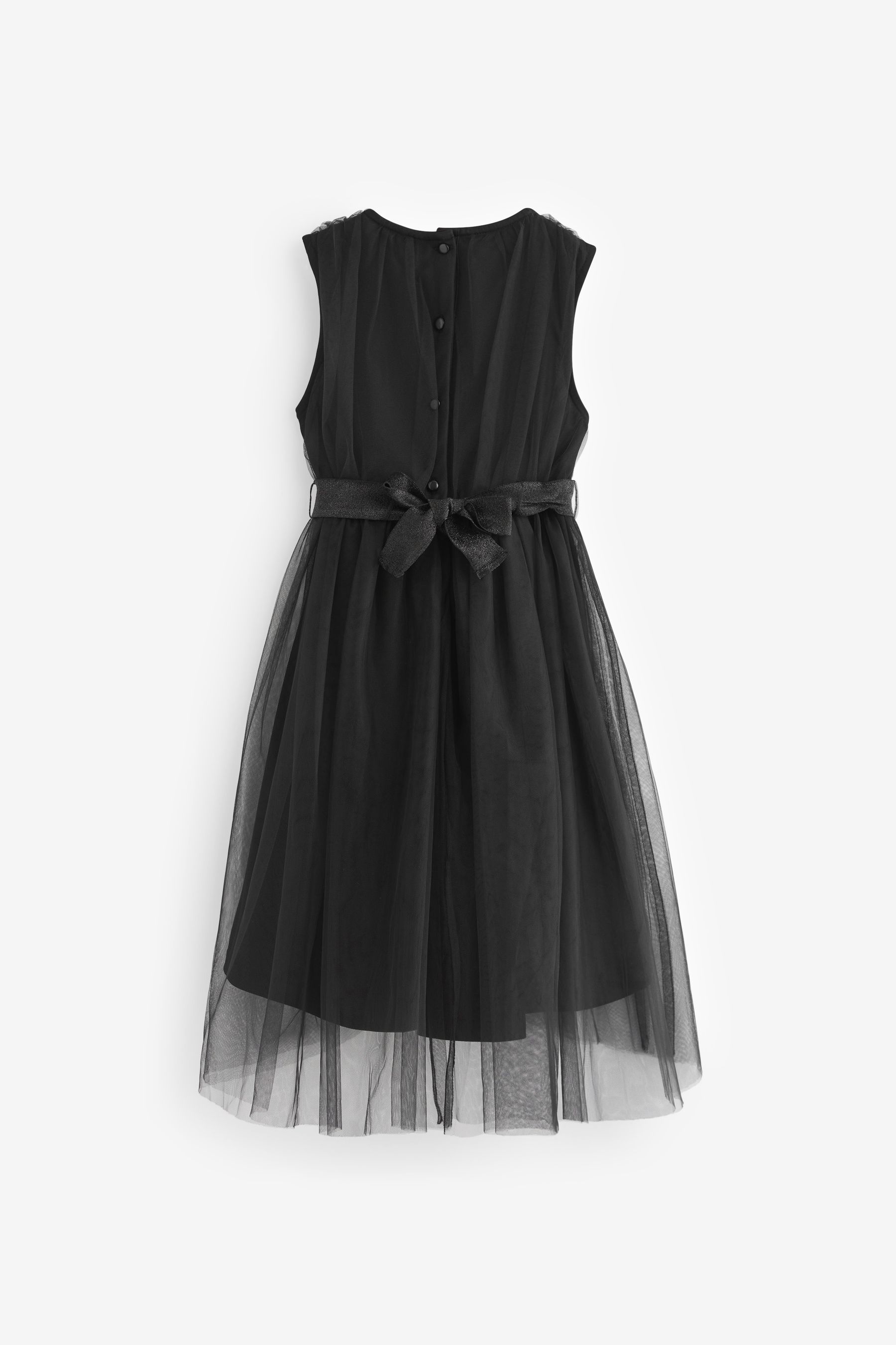 Buy Black Mesh Tie Back Party Dress 3 16yrs from the Next UK