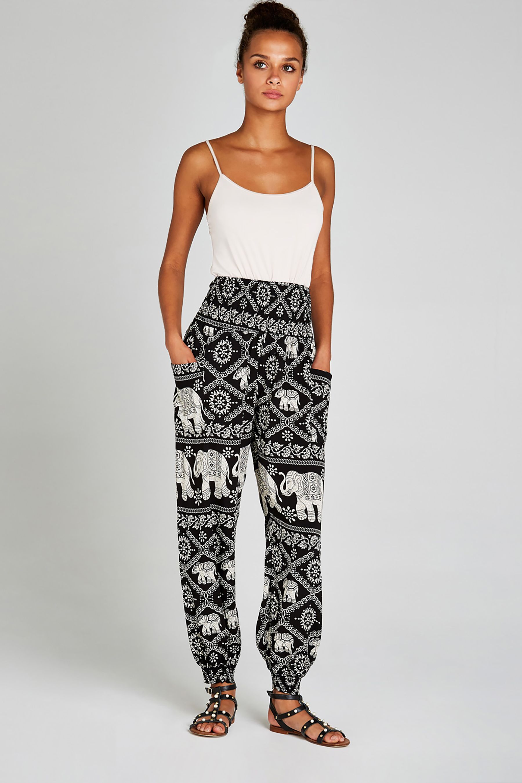 Elephant print joggers hot sale
