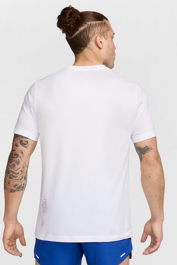 Nike White Dri-FIT Founders Graphic T-Shirt