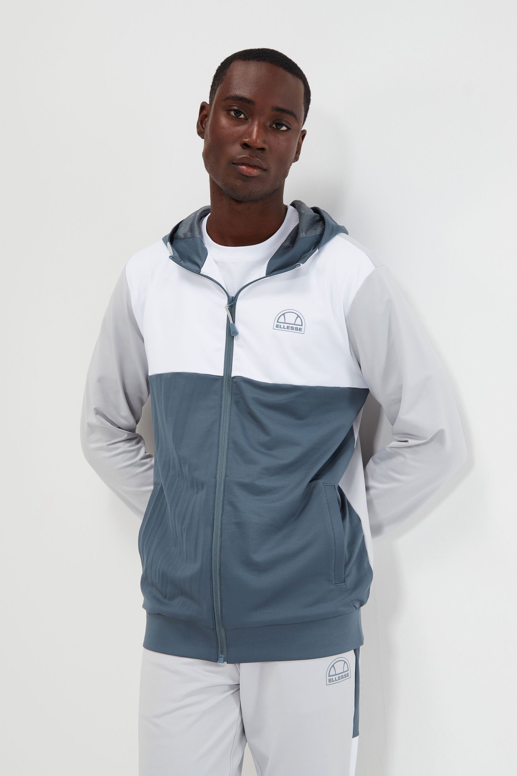 Ellesse blue and white jacket hotsell