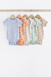 Bright Dinosaurs Baby Short Sleeve Bodysuit 5 Pack - Image 1 of 6