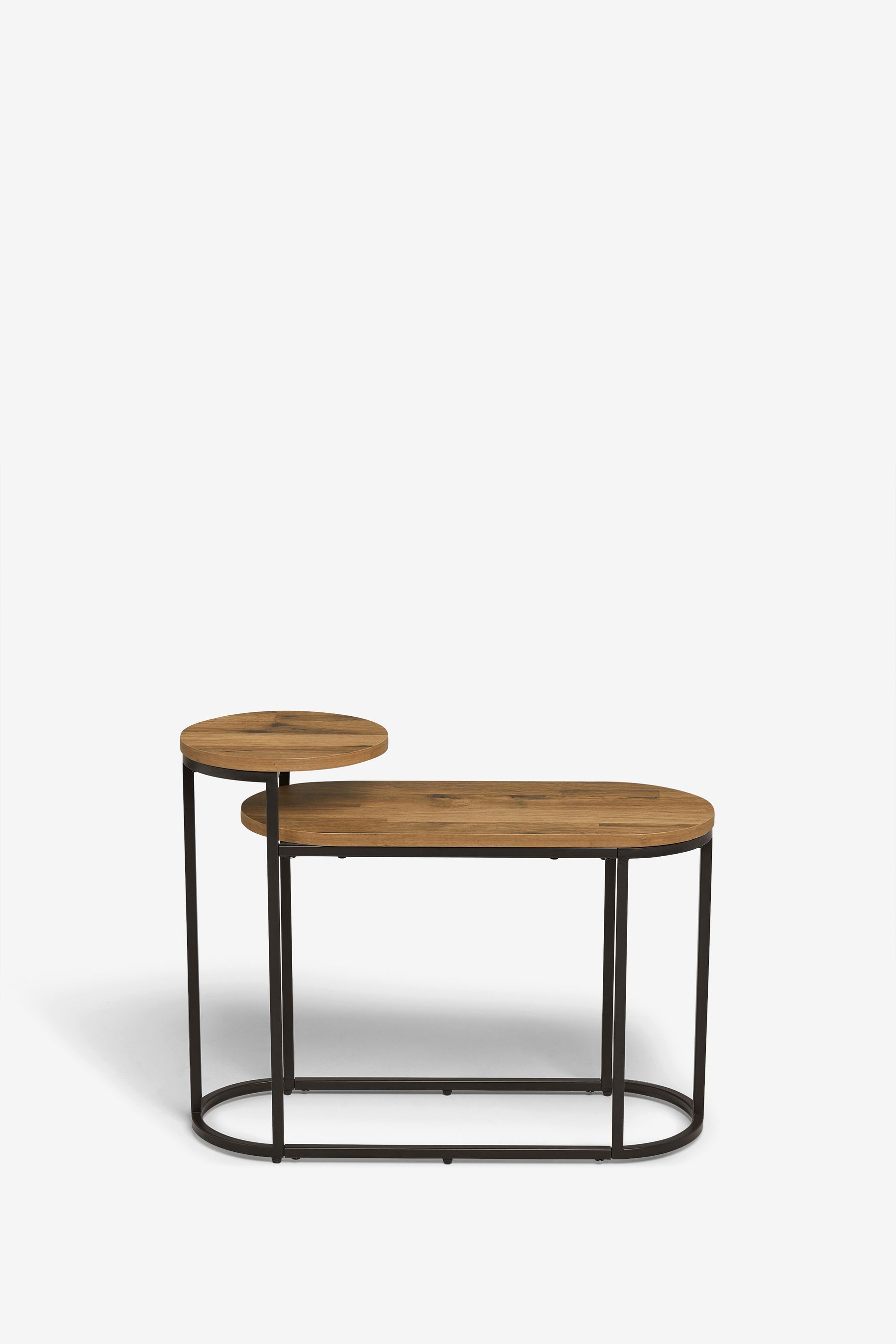 Dark Bronx Oak Effect Sofa Side Table