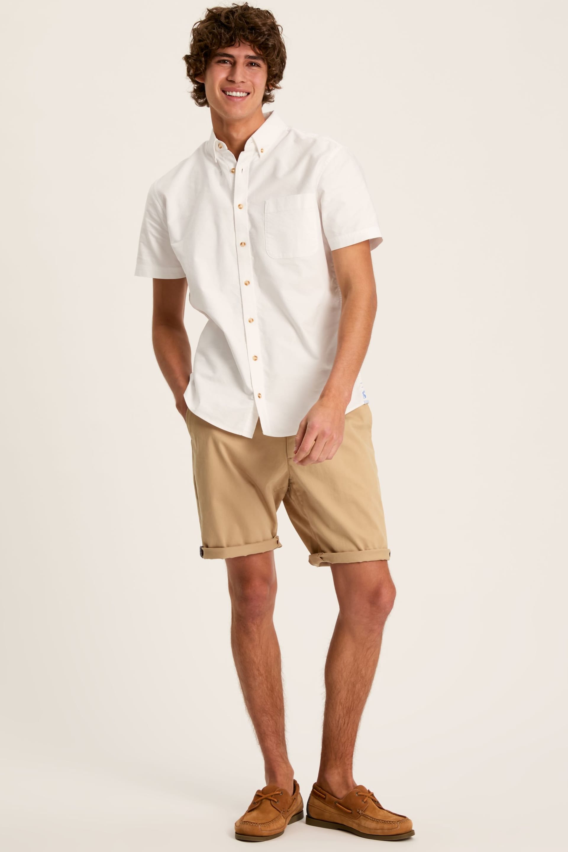 Joules Oxford White Short Sleeve Classic Fit Shirt - Image 3 of 7
