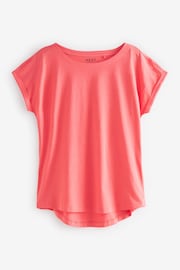 White/Stripe/Coral Pink 100% Cotton Cap Sleeve T-Shirts 3 Pack - Image 3 of 9