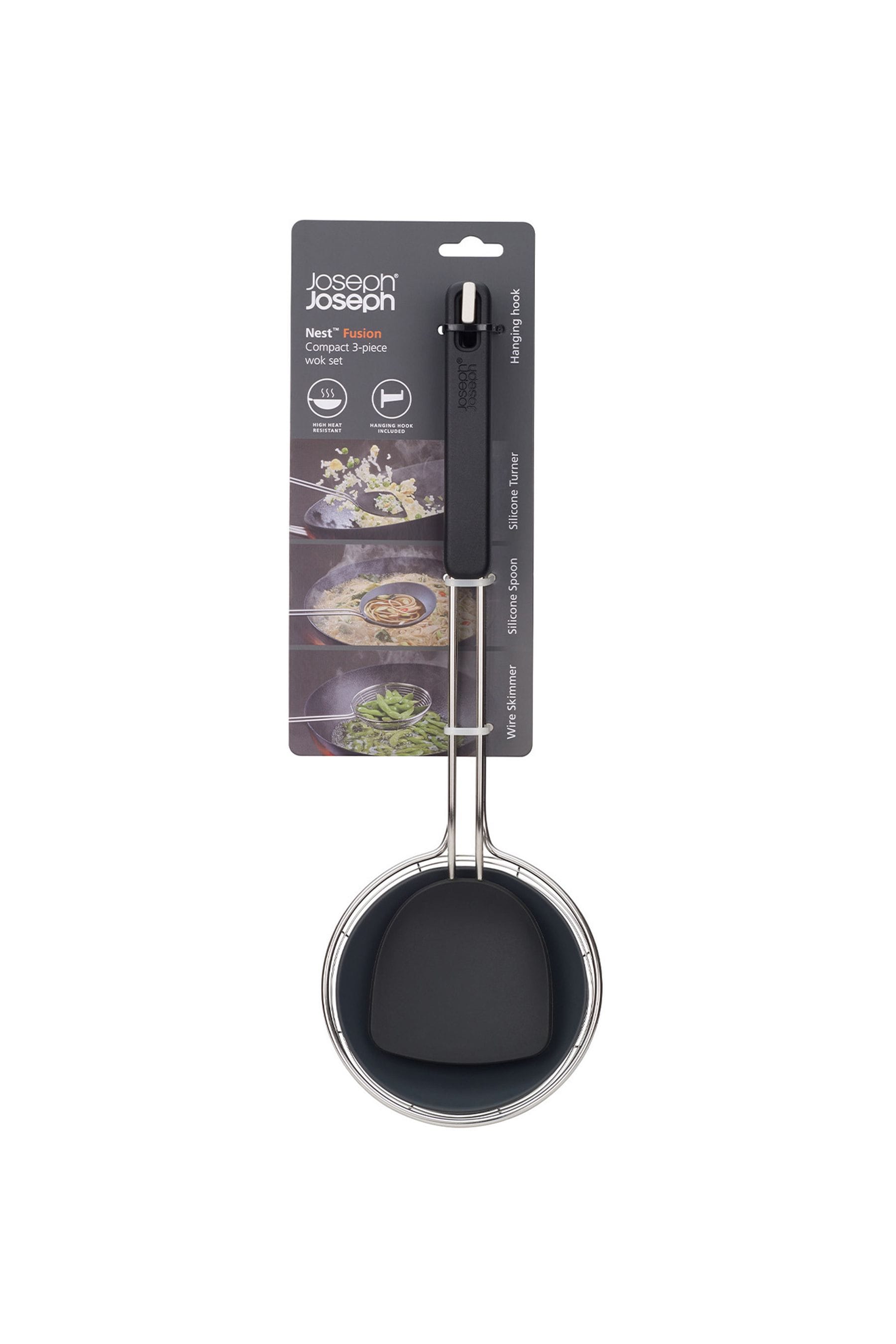 Buy Joseph Joseph Black Nest Fusion 3pc Wok Utensil Set from the