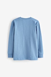 Light Blue 100% Cotton Long Sleeve Cosy T-Shirt (3-16yrs) - Image 2 of 3