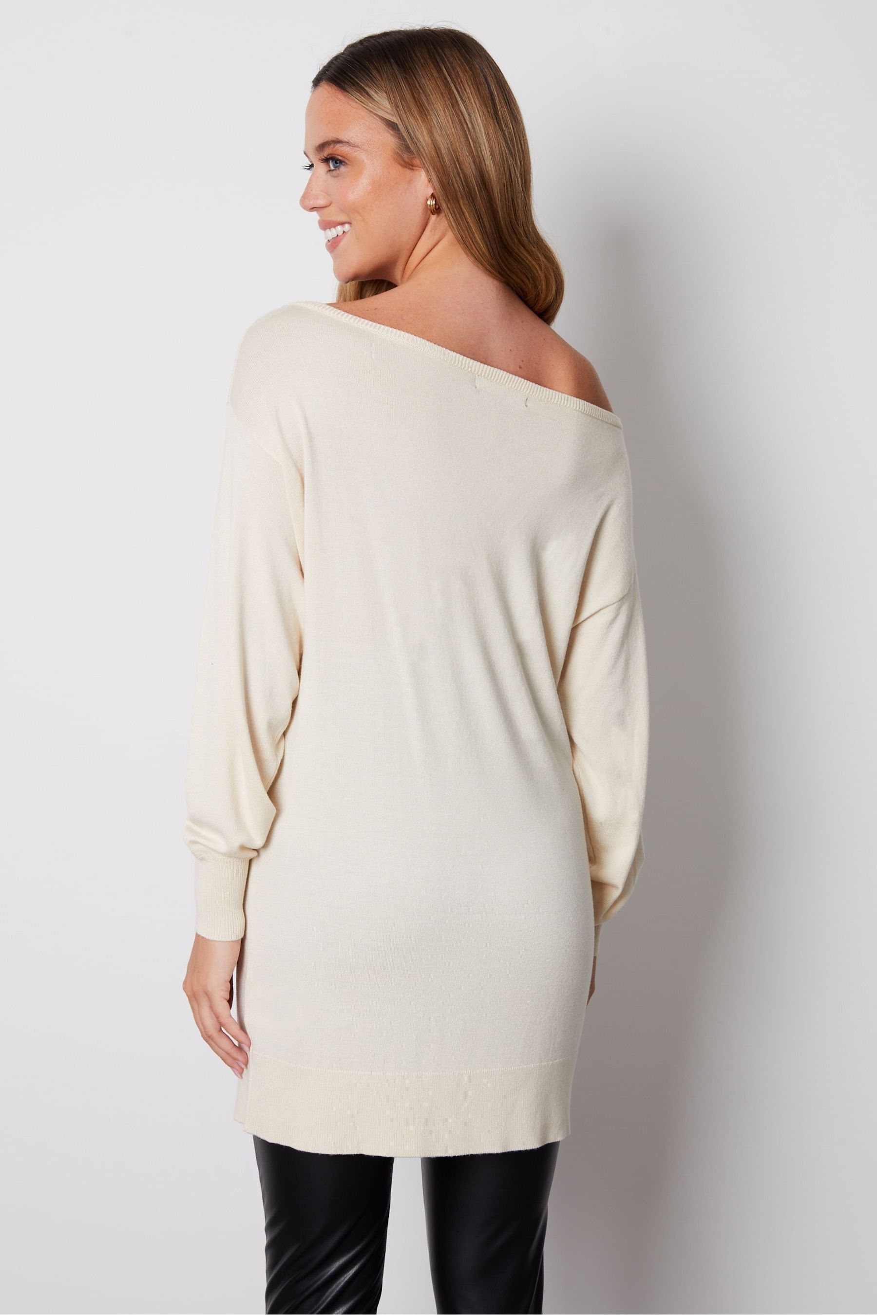 White slash neck discount jumper