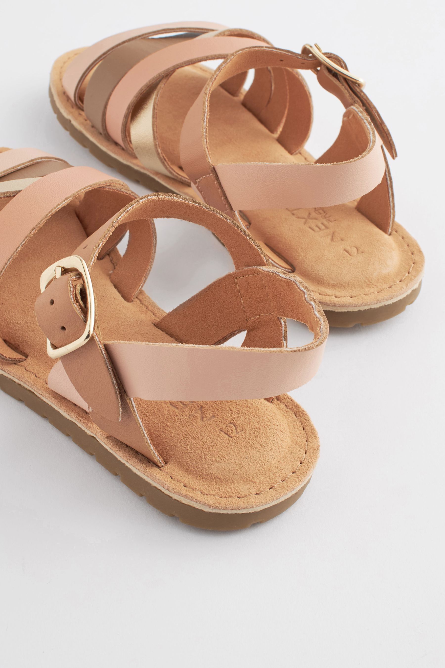 Girls leather flip flops shop