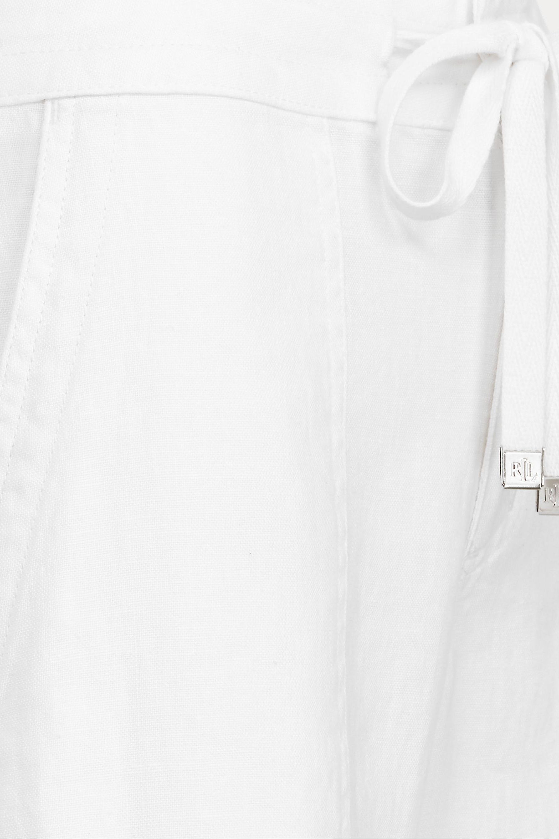 Ralph lauren white linen pants online