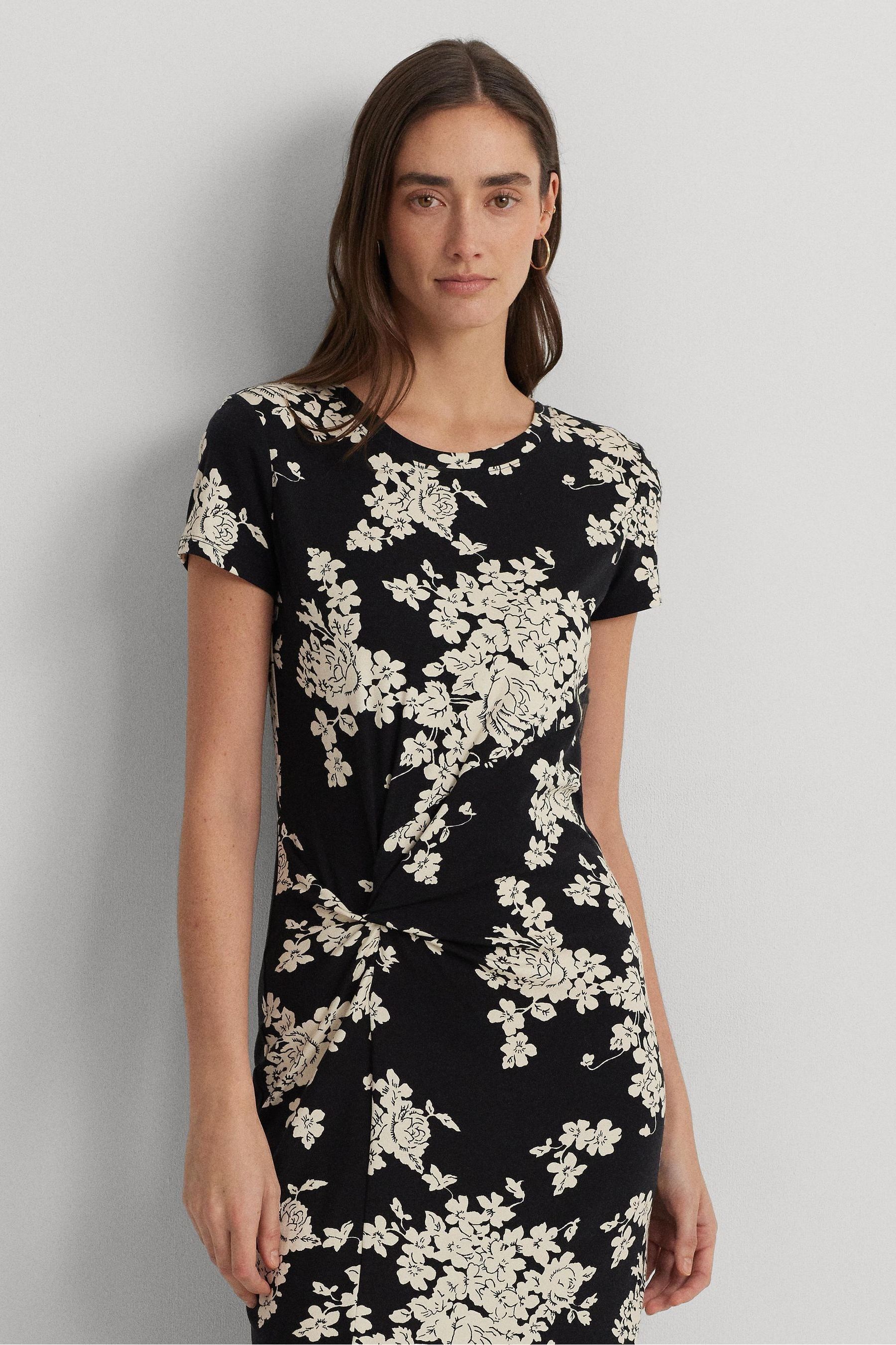 Lauren ralph lauren floral jersey dress hot sale