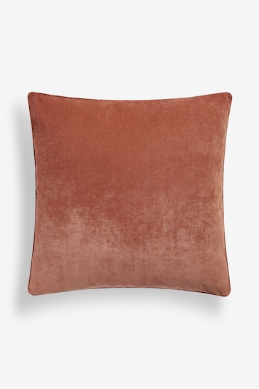Peach Pink 59 x 59cm Soft Velour Cushion
