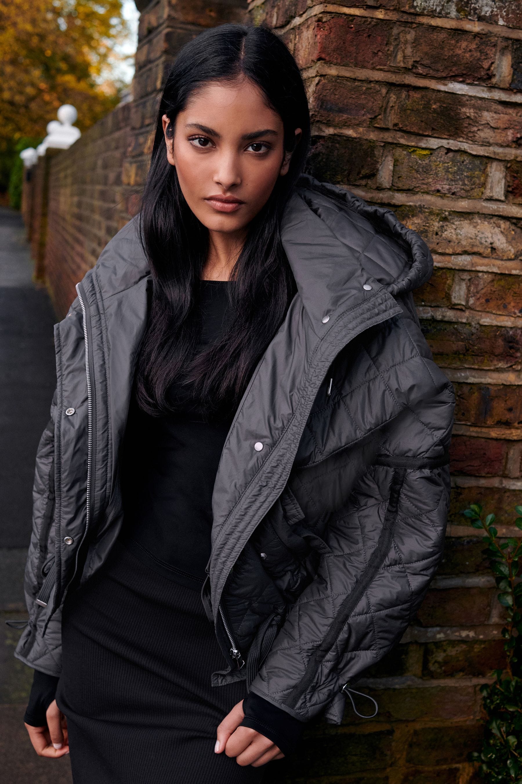 Cropped quilted jacket clearance