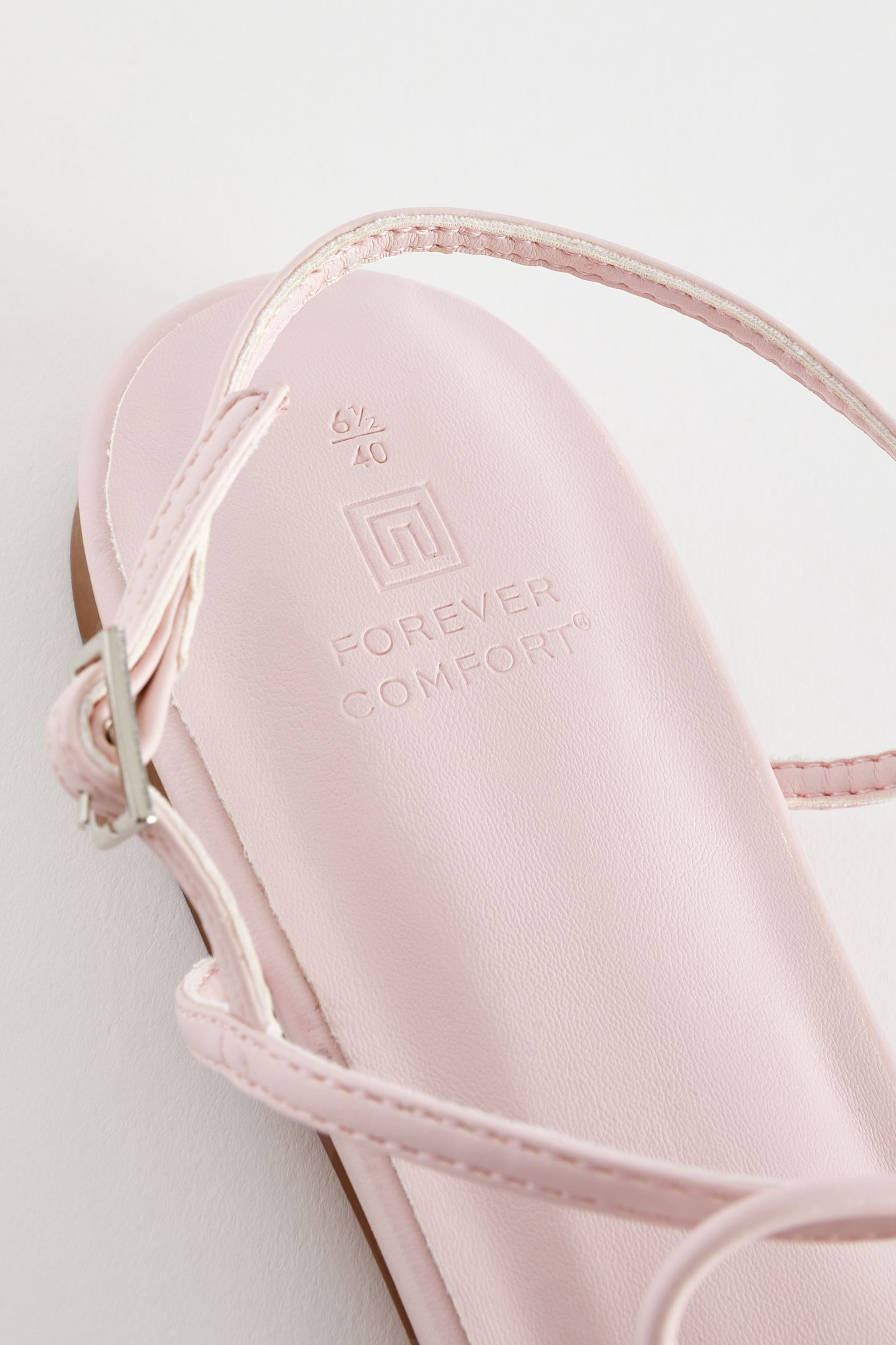 Pale Pink Regular/Wide Fit Forever Comfort ® Bow Slingback Sandals - Image 10 of 10