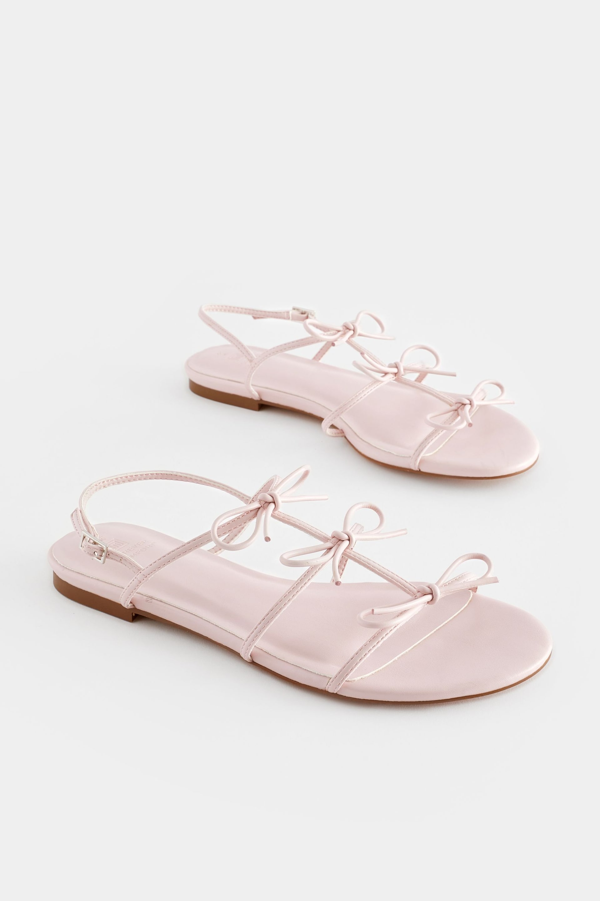 Pale Pink Regular/Wide Fit Forever Comfort ® Bow Slingback Sandals - Image 5 of 10