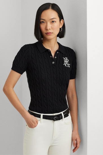Lauren Ralph Lauren Black Polo Shirt